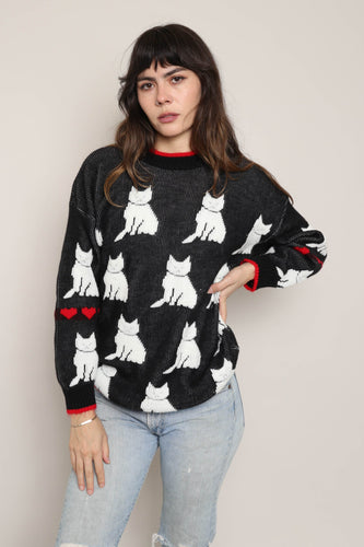 80s Cat Lady Sweater