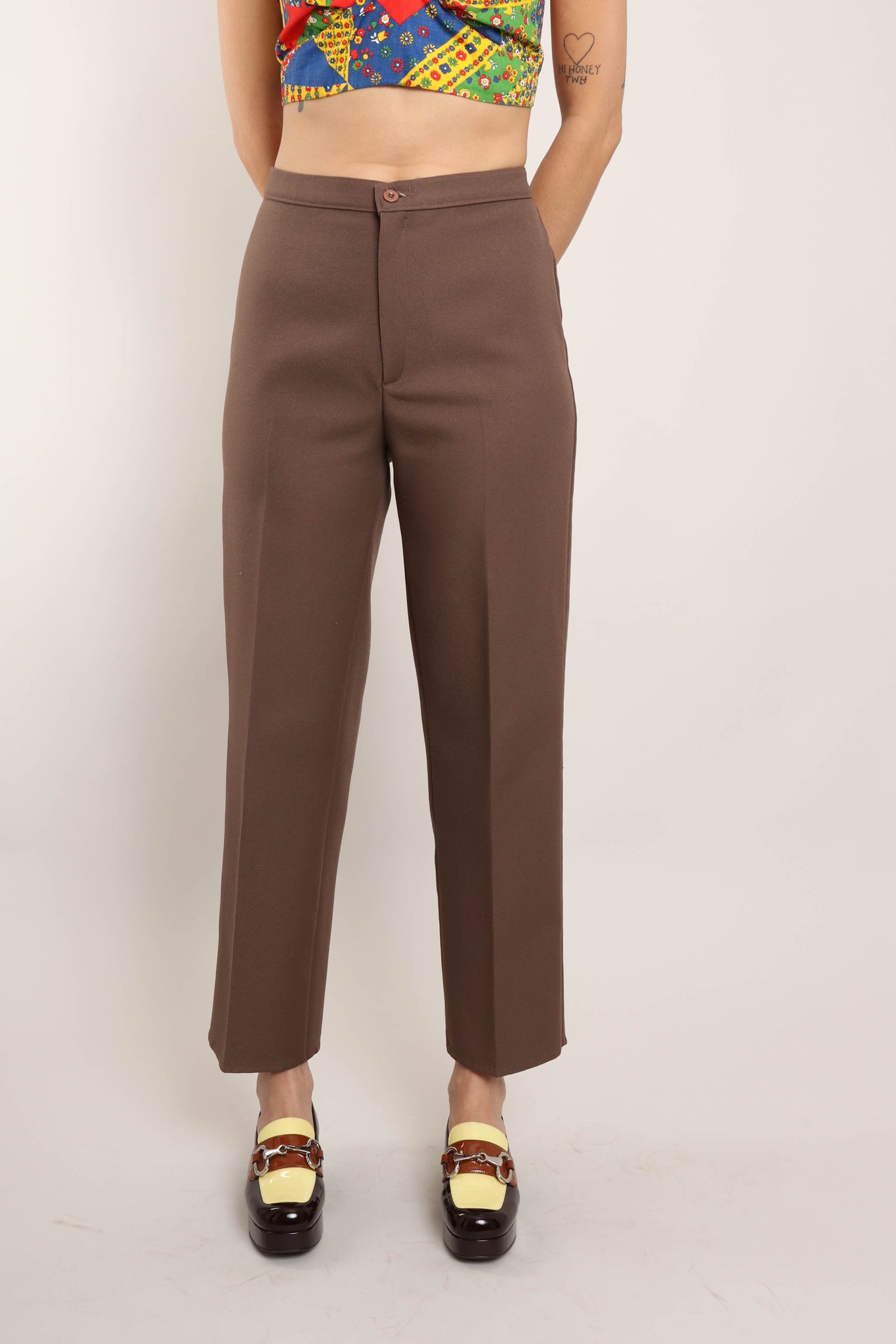 80s Brown Polyester Pants – Luxie Vintage