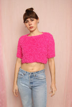 ❤️ 90s Pink Fuzzy Cropped Sweater