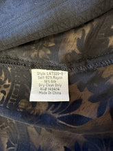 2010s Johnny Was Black Velvet Burnout Duster Jacket
