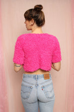 ❤️ 90s Pink Fuzzy Cropped Sweater