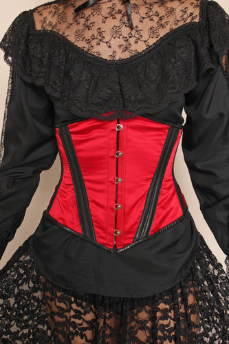 90s Stormy Leather Witch Corset - L
