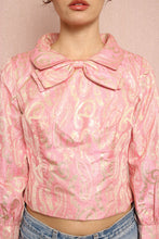 ❤️ 50s Pat Sandler Brocade Blouse