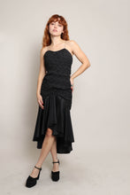 80s Crinkle Taffeta Dress