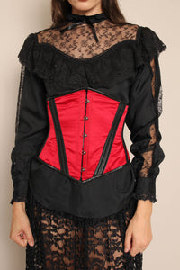 90s Stormy Leather Witch Corset - L