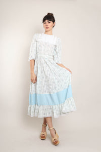 80s Floral Prairie Dress