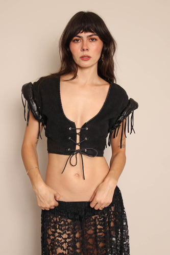 80s Leatherette Witch Vest