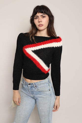 80s Bold Striped Sweater