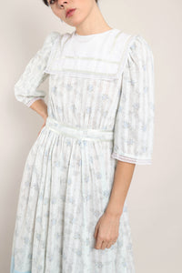 80s Floral Prairie Dress