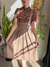 50s Brown Pinafore Dress