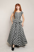 40s Plaid Taffeta Dress