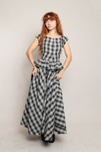 40s Plaid Taffeta Dress