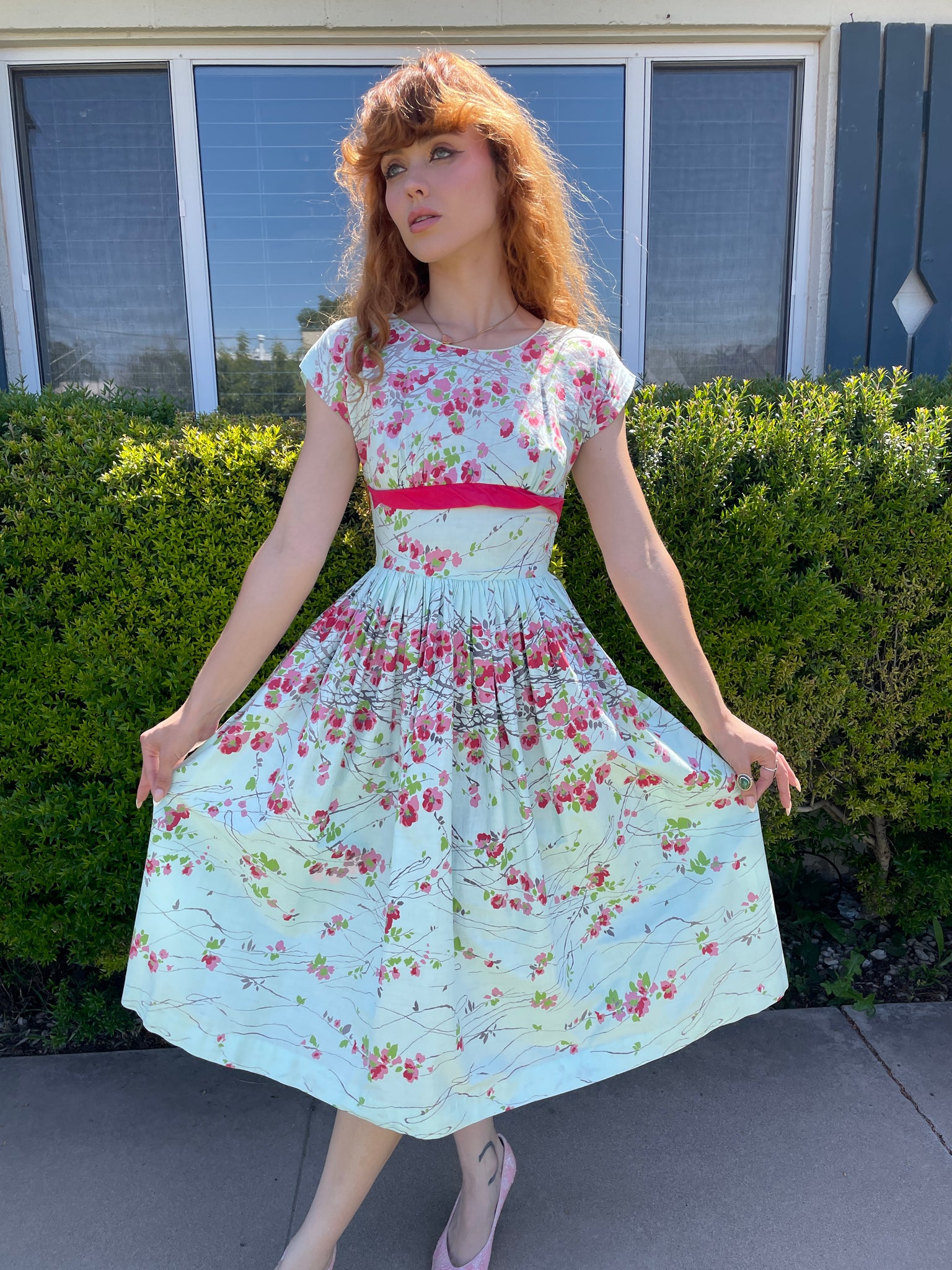50s Floral Cotton Dress 50s Floral Cotton Dress