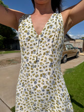 1990s Autumn Fruit Print Tank Midi Dress