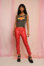 ❤️ 80s Leatherette Lace Up Pants