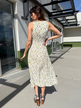1990s Autumn Fruit Print Tank Midi Dress
