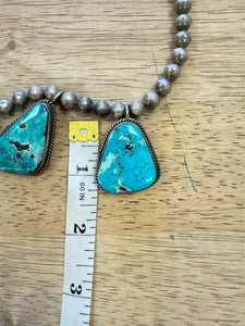 70s Turquoise Sterling Silver Necklace