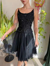 60s Ribbon Trim Chiffon Dress