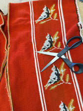 70s Burnt Orange Bird Poncho