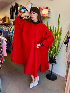 80s Red Batwing Coat