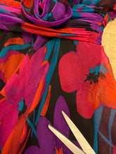 80s Floral Chiffon Dress