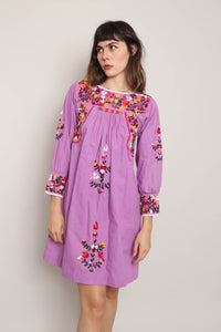 70s Purple Oaxacan Dress