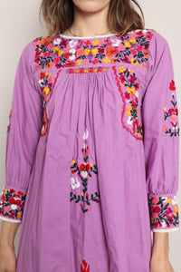 70s Purple Oaxacan Dress