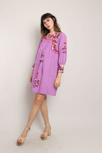 70s Purple Oaxacan Dress