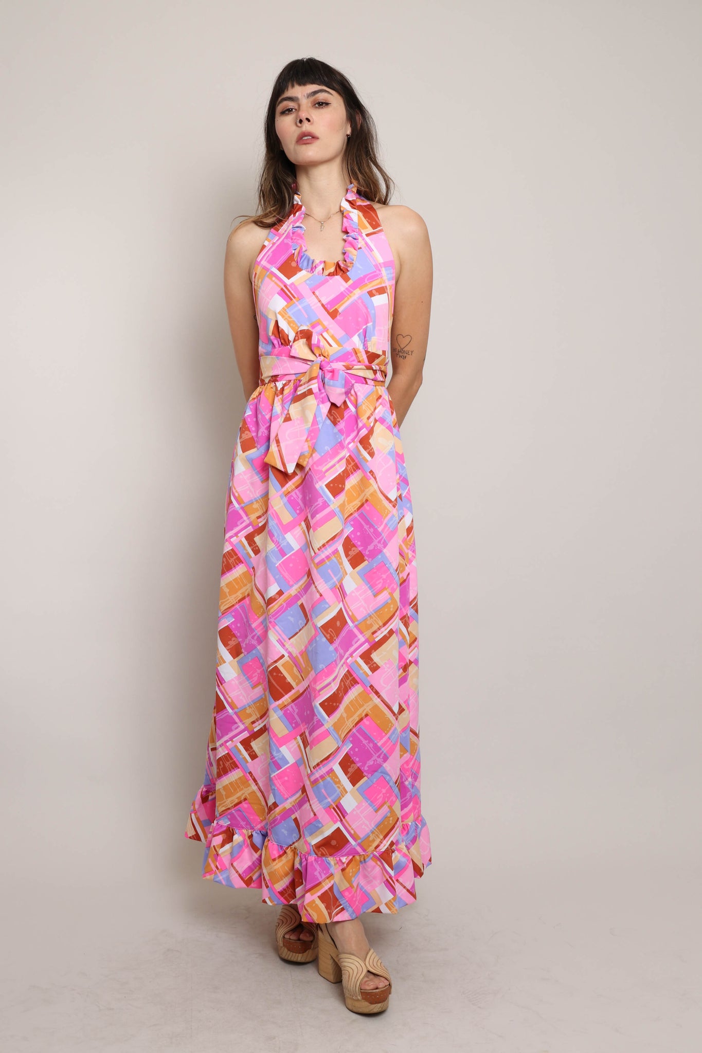 70s Barbie Pink Halter Dress 70s Barbie Pink Halter Dress