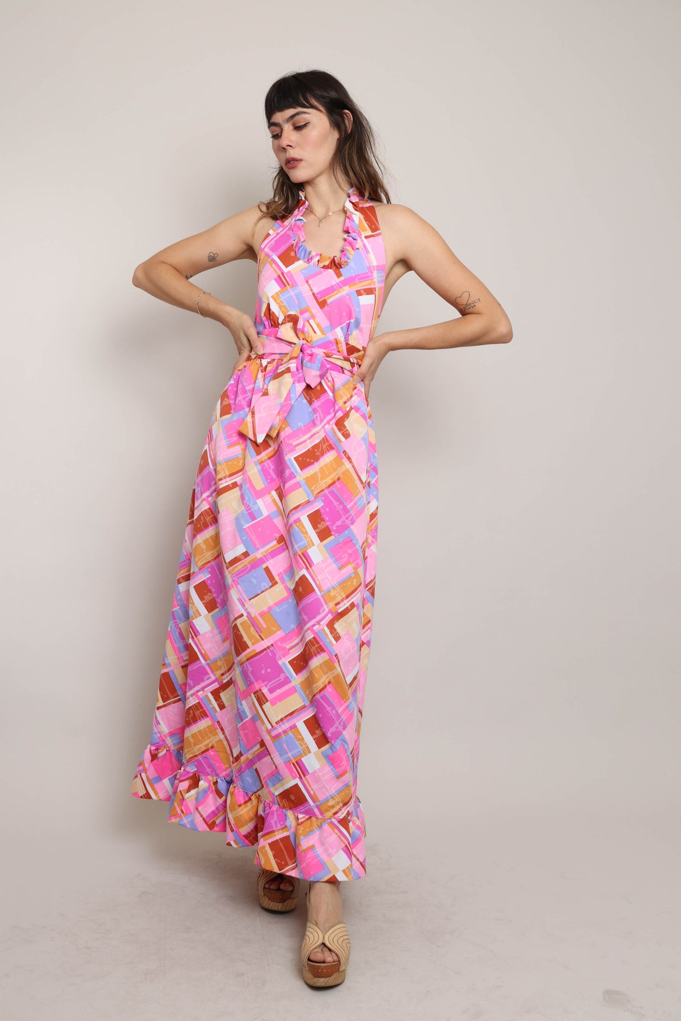 70s Barbie Pink Halter Dress 70s Barbie Pink Halter Dress