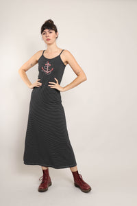 90s Anchor Striped Dress