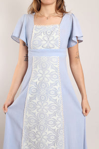 70s Gauze Prairie Dress
