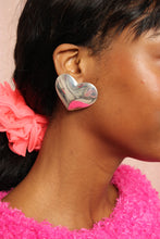 ❤️ 80s Harlene Korey Sterling Silver Heart Earrings