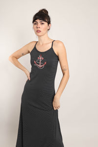 90s Anchor Striped Dress