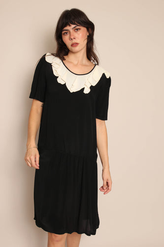 80s Waisted Witch Dress - M
