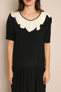 80s Waisted Witch Dress - M