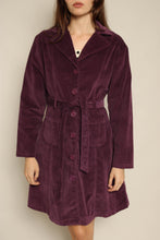 Y2K Purple Corduroy Jacket With Matching Belt