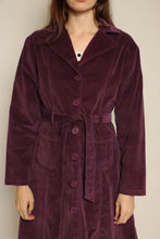 Y2K Purple Corduroy Jacket With Matching Belt