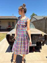 90s Plaid Cotton Sun Dress