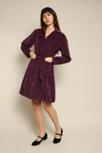 Y2K Purple Corduroy Jacket With Matching Belt