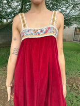 70s Velvet Prairie Dress