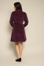 Y2K Purple Corduroy Jacket With Matching Belt