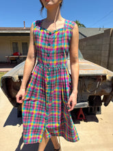 90s Plaid Cotton Sun Dress