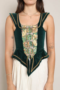 90s Velvet Tapestry Corset