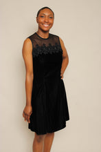 90s Black Velvet Party Dress