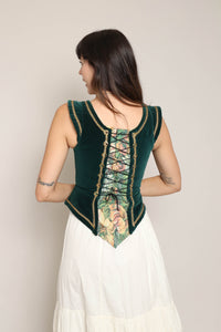 90s Velvet Tapestry Corset