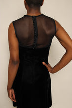 90s Black Velvet Party Dress