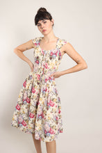 90s Muted Floral Cotton Dress