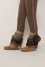 80s Rabbit Fur Mukluk Boots