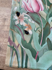 20s Green Floral Kimono